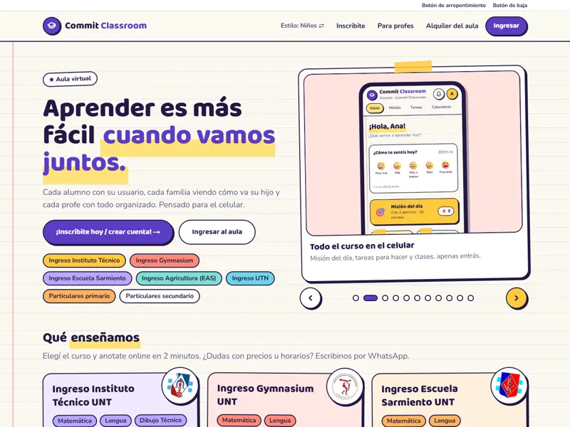 Imagen del proyecto Commit Classroom